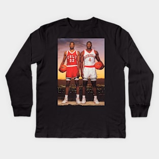 Vintage Stacey' Augmon -Larry' Johnson 1991 Kids Long Sleeve T-Shirt